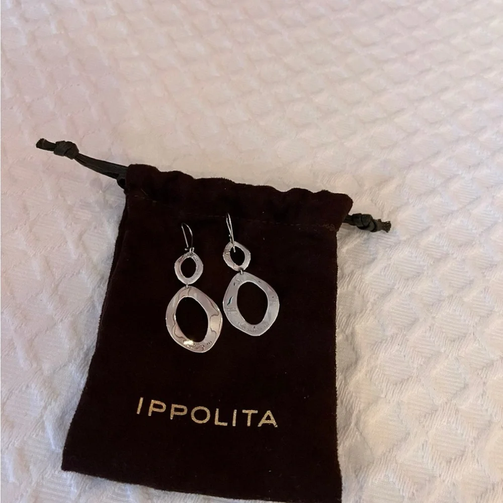 Ippolita Silver Oval Drop Earrings - Picture 1 of 3